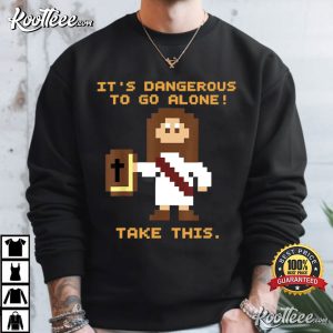 It's Dangerous To Go Alone Take This Bible Christian Gamer T Shirt (3)