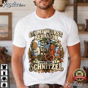 On My Wurst Behavior Funny Oktoberfest Beer Festival T Shirt (1)