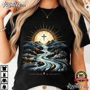 John 738 Cross And River Christian Scripture Faith T-Shirt John 738 Cross And River Christian Scripture Faith T Shirt (4)