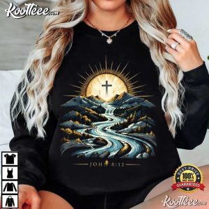 John 738 Cross And River Christian Scripture Faith T-Shirt John 738 Cross And River Christian Scripture Faith T Shirt (2)