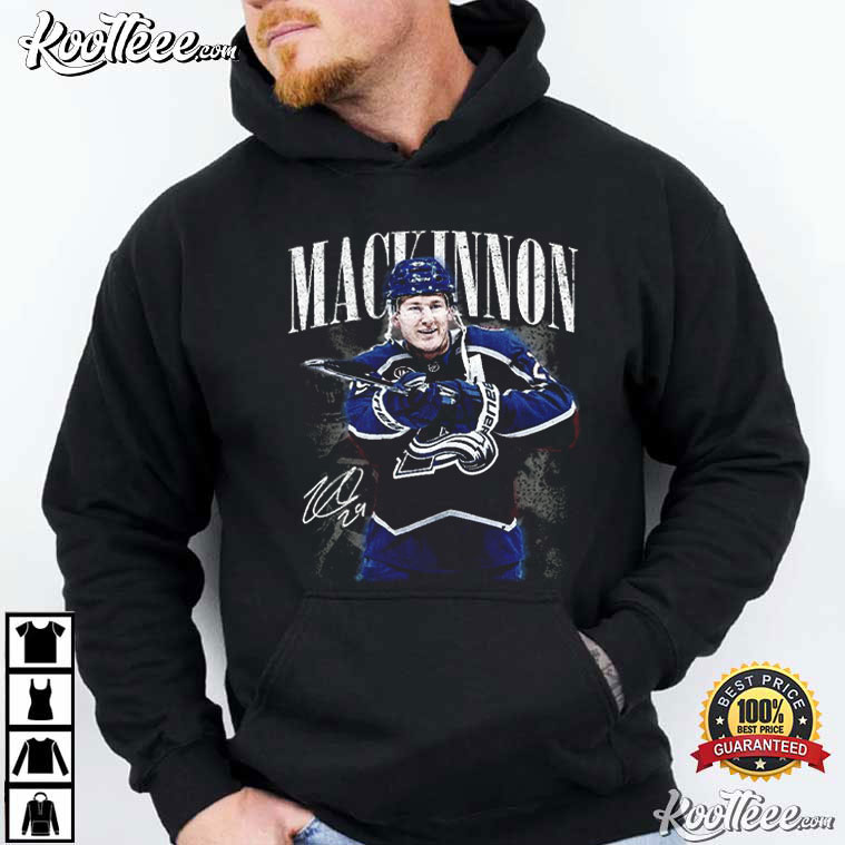 Nathan MacKinnon Signature Colorado Hockey Vintage 90s T-Shirt