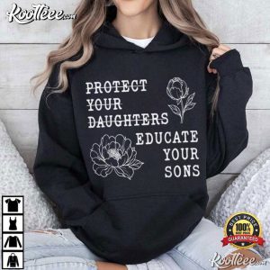 Floral Feminist Protect Your Daughters Educate Your Sons T Shirt (1)
