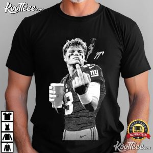 JJ McCarthy New York Football Retro Middle Finger T-Shirt JJ McCarthy New York Football Retro Middle Finger T Shirt (1)