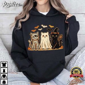Black Cat Ghost Cat Witch Cat Cute Halloween Spooky Season T-Shirt Black Cat Ghost Cat Witch Cat Cute Halloween Spooky Season T Shirt (4)