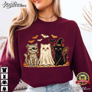 Black Cat Ghost Cat Witch Cat Cute Halloween Spooky Season T-Shirt Black Cat Ghost Cat Witch Cat Cute Halloween Spooky Season T Shirt (2)