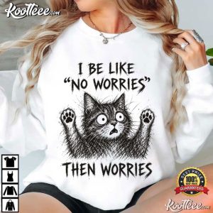Cat Lover I Be Like No Worries Then Worries Funny Meme T-Shirt Cat Lover I Be Like No Worries Then Worries Funny Meme T Shirt (2)