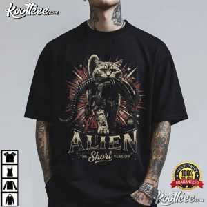 Alien Cat Space Creature Cat Sci Fi Horror Parody T Shirt (1)