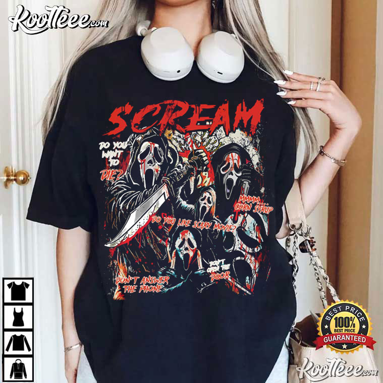 Scream Vintage Halloween Ghostface Horror Movie T-Shirt