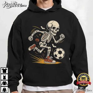 Spooky Sports Funny Skeleton Playing Soccer Halloween T Shirt (3)