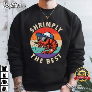 Shrimply The Best Funny Shrimp Pun Retro Sunset Seafood T-Shirt Shrimply The Best Funny Shrimp Pun Retro Sunset Seafood T Shirt (4)