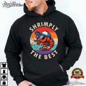 Shrimply The Best Funny Shrimp Pun Retro Sunset Seafood T-Shirt Shrimply The Best Funny Shrimp Pun Retro Sunset Seafood T Shirt (1)
