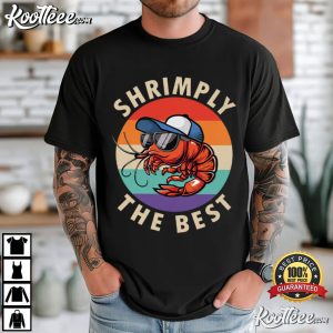Shrimply The Best Funny Shrimp Pun Retro Sunset Seafood T-Shirt Shrimply The Best Funny Shrimp Pun Retro Sunset Seafood T Shirt (3)