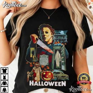 Michael Myers Halloween Vintage Horror Nights Slasher Movie T-Shirt Michael Myers Halloween Vintage Horror Nights Slasher Movie T Shirt (2)