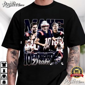 Drake Maye Vintage 90s Football Retro Game Day T Shirt (1)