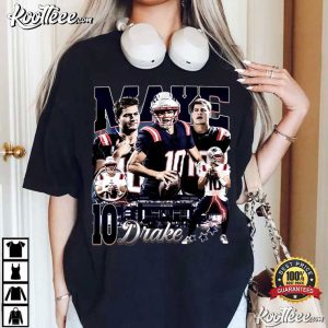 Drake Maye Vintage 90s Football Retro Game Day T Shirt (2)