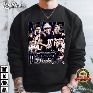 Drake Maye Vintage 90s Football Retro Game Day T Shirt (3)