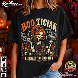 Halloween Boo-Tician Hair Stylist Skeleton Hairstylist T-Shirt Halloween Boo Tician Hair Stylist Skeleton Hairstylist T Shirt (2)