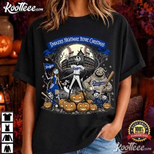 Los Angeles Dodgers Nightmare Before Christmas Baseball Halloween T Shirt (4)