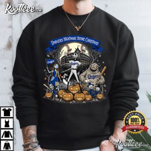 Los Angeles Dodgers Nightmare Before Christmas Baseball Halloween T Shirt (2)