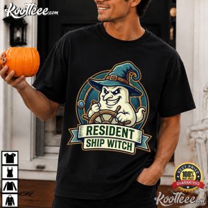 Resident Ship Witch Halloween Cruise Funny Nautical Ghost T Shirt (1)