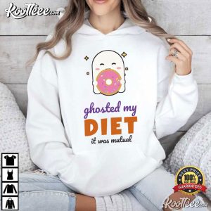 Ghosted My Diet Halloween Cute Ghost Donut Foodie Spooky Season T Shirt (4)