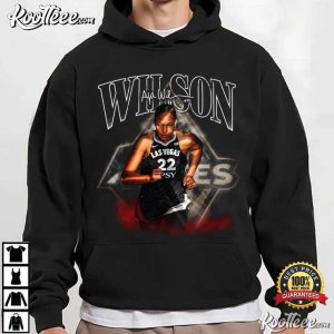 Vintage Aja Wilson 22 Las Vegas Basketball T Shirt (4)