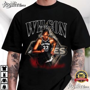 Vintage Aja Wilson 22 Las Vegas Basketball T Shirt (2)