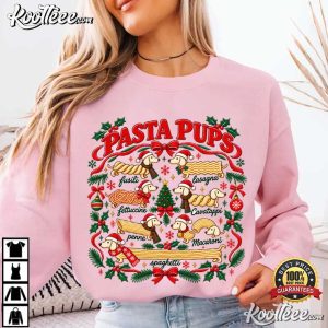 Christmas Pasta Pups Funny Dachshund Weiner Dog T Shirt (2)