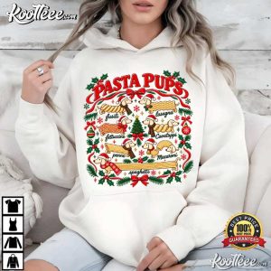 Christmas Pasta Pups Funny Dachshund Weiner Dog T Shirt (3)