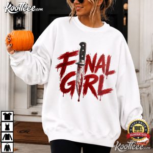 Final Girl Slasher Horror Bloody Knife T Shirt (4)
