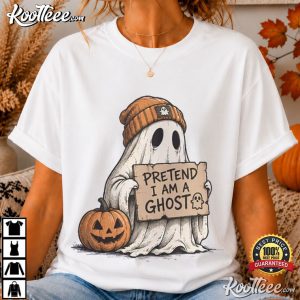 Pretend I Am A Ghost Halloween Costume Spooky Season T-Shirt Pretend I Am A Ghost Halloween Costume Spooky Season T Shirt (4)