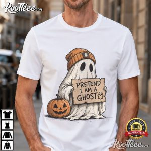 Pretend I Am A Ghost Halloween Costume Spooky Season T Shirt (1)
