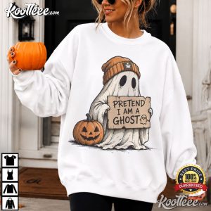 Pretend I Am A Ghost Halloween Costume Spooky Season T-Shirt Pretend I Am A Ghost Halloween Costume Spooky Season T Shirt (2)