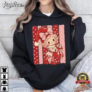 Cute Pink Christmas Elf Holiday Retro Santa Helper T-Shirt Cute Pink Christmas Elf Holiday Retro Santa Helper T Shirt (3)