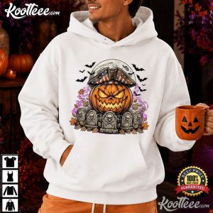 Trick Or Treat Halloween Patriotic Pumpkin Spooky T Shirt (3)