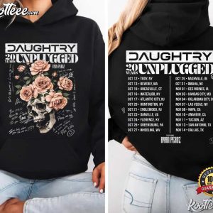 Daughtry 20 Years Unplugged Tour 2026 Rock Music Concert T Shirt (4)