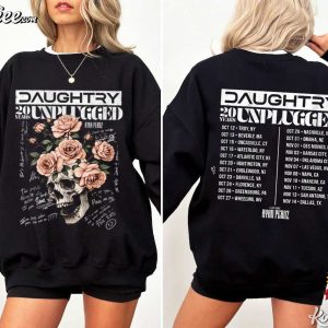 Daughtry 20 Years Unplugged Tour 2026 Rock Music Concert T Shirt (2)