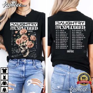 Daughtry 20 Years Unplugged Tour 2026 Rock Music Concert T Shirt (3)