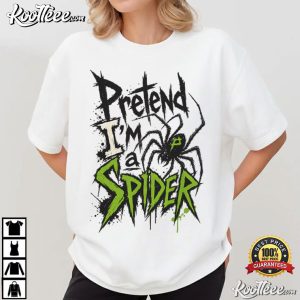 Pretend I'm A Spider Lazy Halloween Costume T Shirt (4)