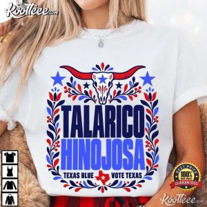 Talarico Hinojosa Vote Texas Blue 2026 James Talarico Gina Hinojosa Political T (1)