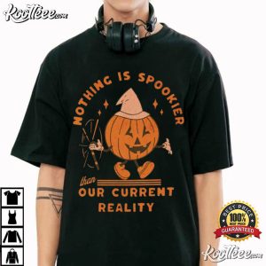 Jack O Lantern Sarcastic Halloween Pumpkin Retro Witch Hat T Shirt (4)