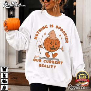 Jack O Lantern Sarcastic Halloween Pumpkin Retro Witch Hat T Shirt (2)