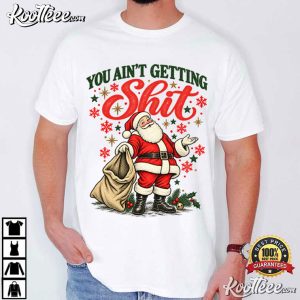 Santa Claus You Ain't Getting Shit Christmas Vintage 90s T Shirt (4)
