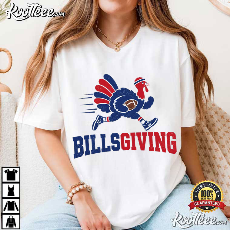 Thanksgiving Billsgiving Turkey Trot Funny Turkey Football Fan T-Shirt Thanksgiving Billsgiving Turkey Trot Funny Turkey Football Fan T-Shirt