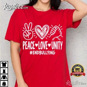 Peace Love Unity Day Be Kind Anti Bullying Orange T Shirt (1)