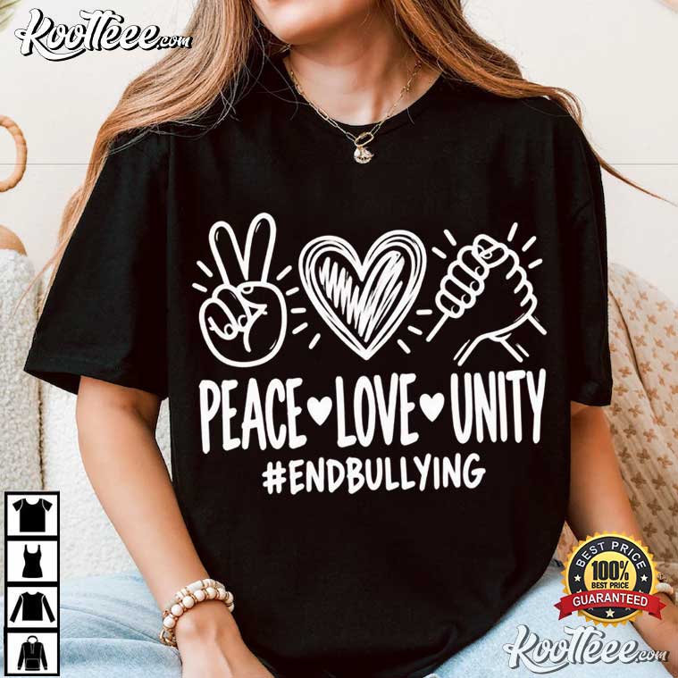 Peace Love Unity Day Be Kind Anti Bullying Orange T-Shirt Peace Love Unity Day Be Kind Anti Bullying Orange T-Shirt