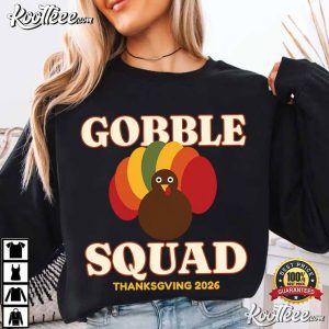 Gobble Squad Thanksgiving 2026 Turkey T Shirt (4)