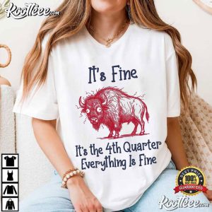Buffalo Bills 4th Quarter Funny Game Day Red Bison T Shirt (1)