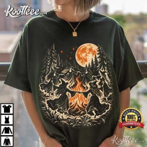 Boho Witchy Womens Dancing Witches Halloween T Shirt (3)