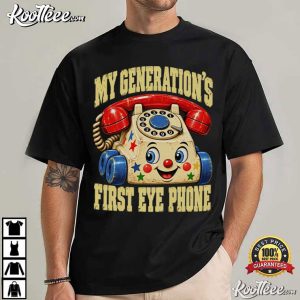 My Generation's First Eye Phone Funny Retro Tech Quote T Shirt (1)